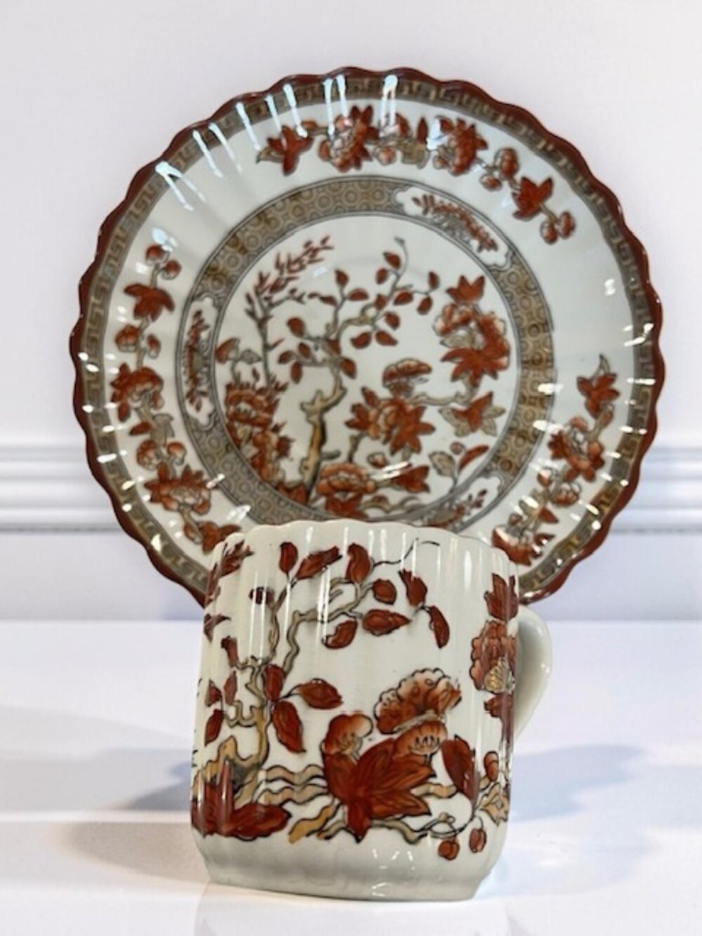 Vintage Copeland Spode “India Tree” Demitasse Cup & Saucer England Imari Pattern